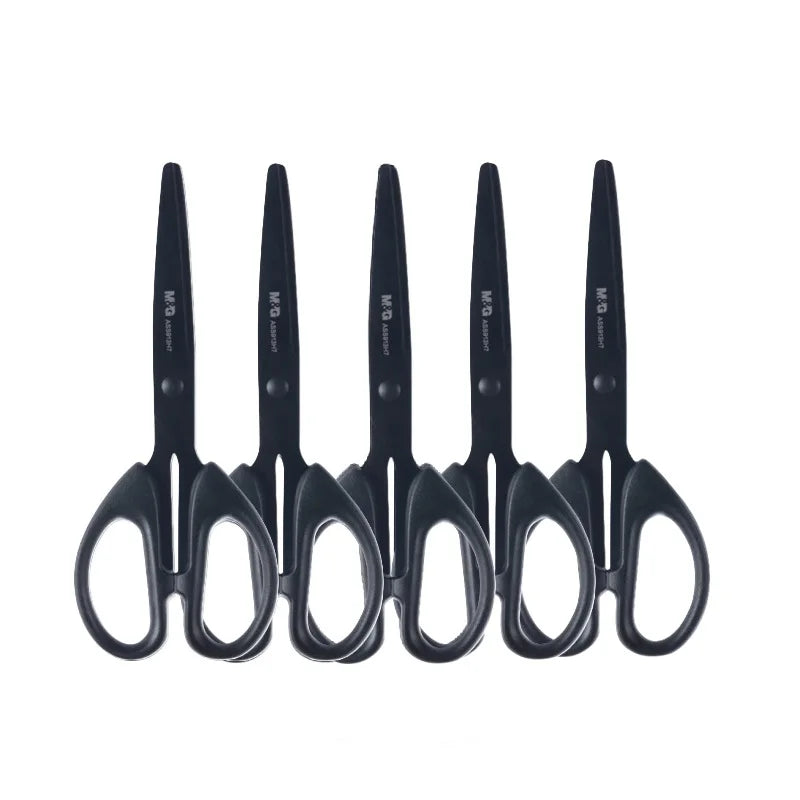 M&G 160mm Black Blade Scissors Wear-resistant Stainless Steel Blade Not Easy to Glue Household Manual Life Durable Scissors
