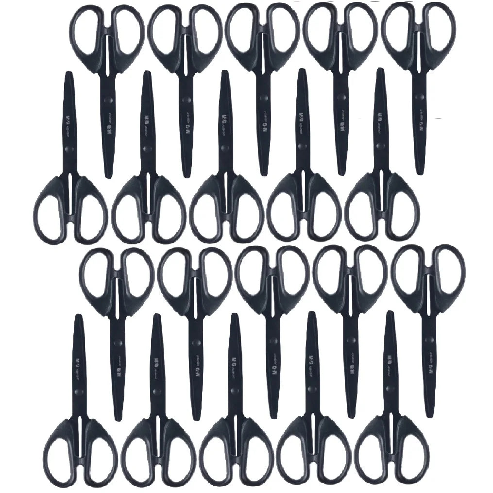M&G 160mm Black Blade Scissors Wear-resistant Stainless Steel Blade Not Easy to Glue Household Manual Life Durable Scissors